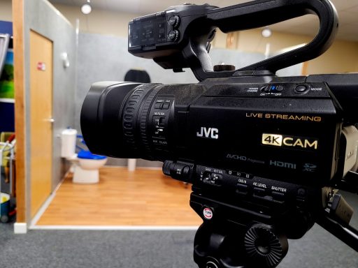 A photo of the JVC 4K Camera used in the film studios